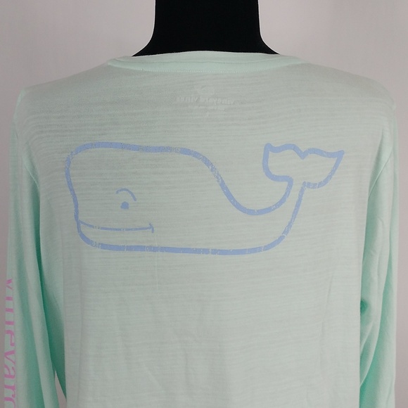 Vineyard Vines Long Sleeve Slub Vintage Whale Tee - Picture 9 of 10